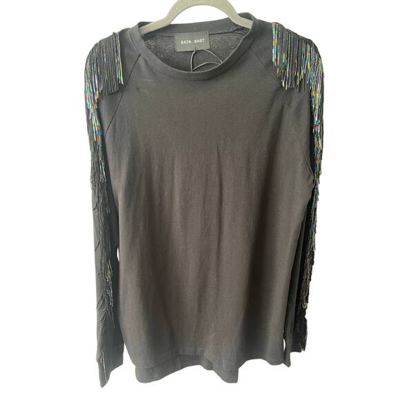 Baja East Embellished Mini Dress Western Cowboy Fringe Festival Party Sz 0 - Picture 4 of 10